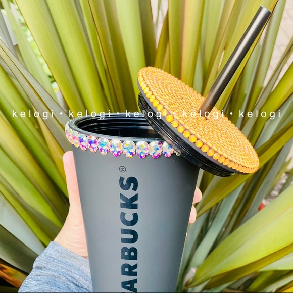 🧡NEW🖤Starbucks Skull Diamond & Neon Orange Cup - Picture 7 of 8